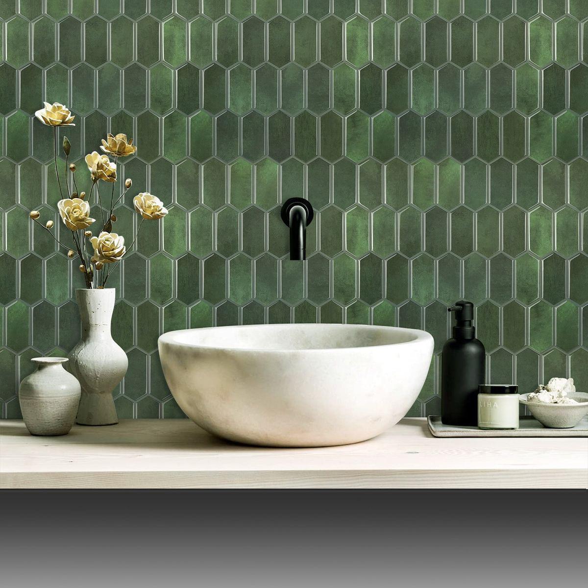 Emerald Herringbone